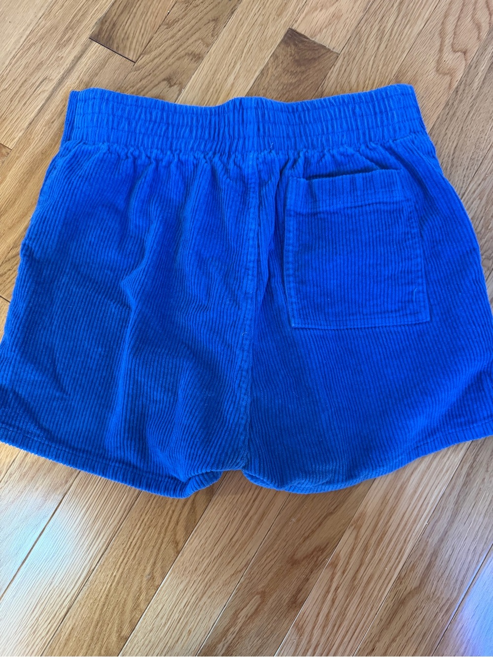 High-Waist Corduroy Shorts in Royal Blue - Picture 5 of 5